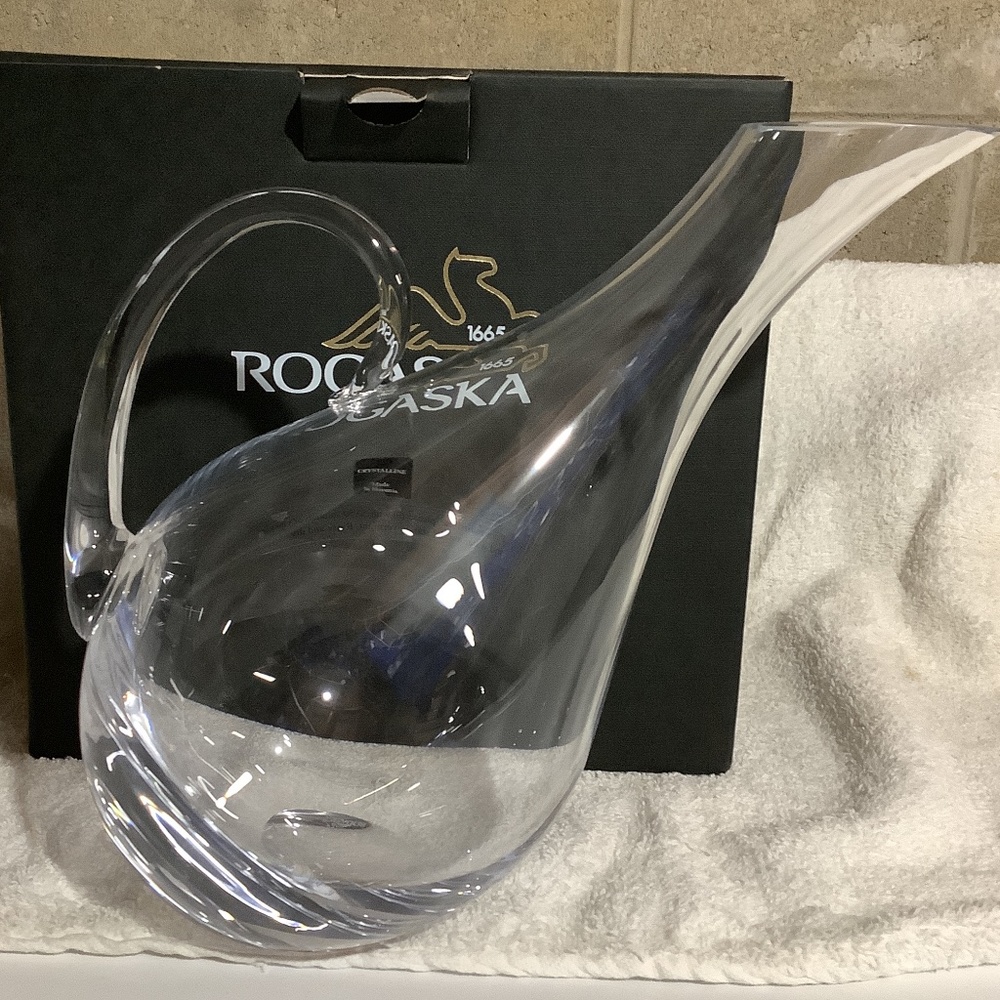 Rogaska crystal Aurea Bacco Jet Wine Decanter